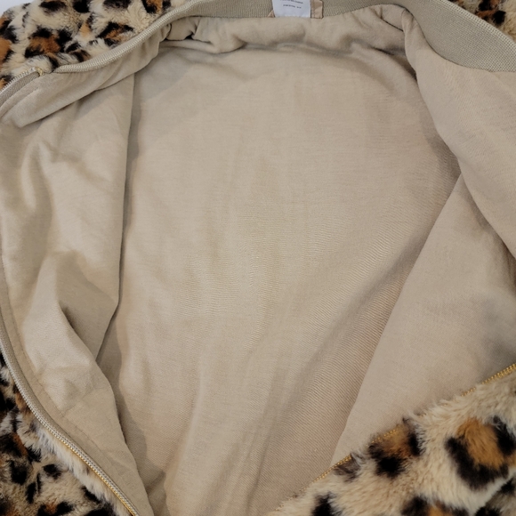 Cheetah Animal Print Faux Fur Lined Jacket Size XL 14-16 - Picture 11 of 13